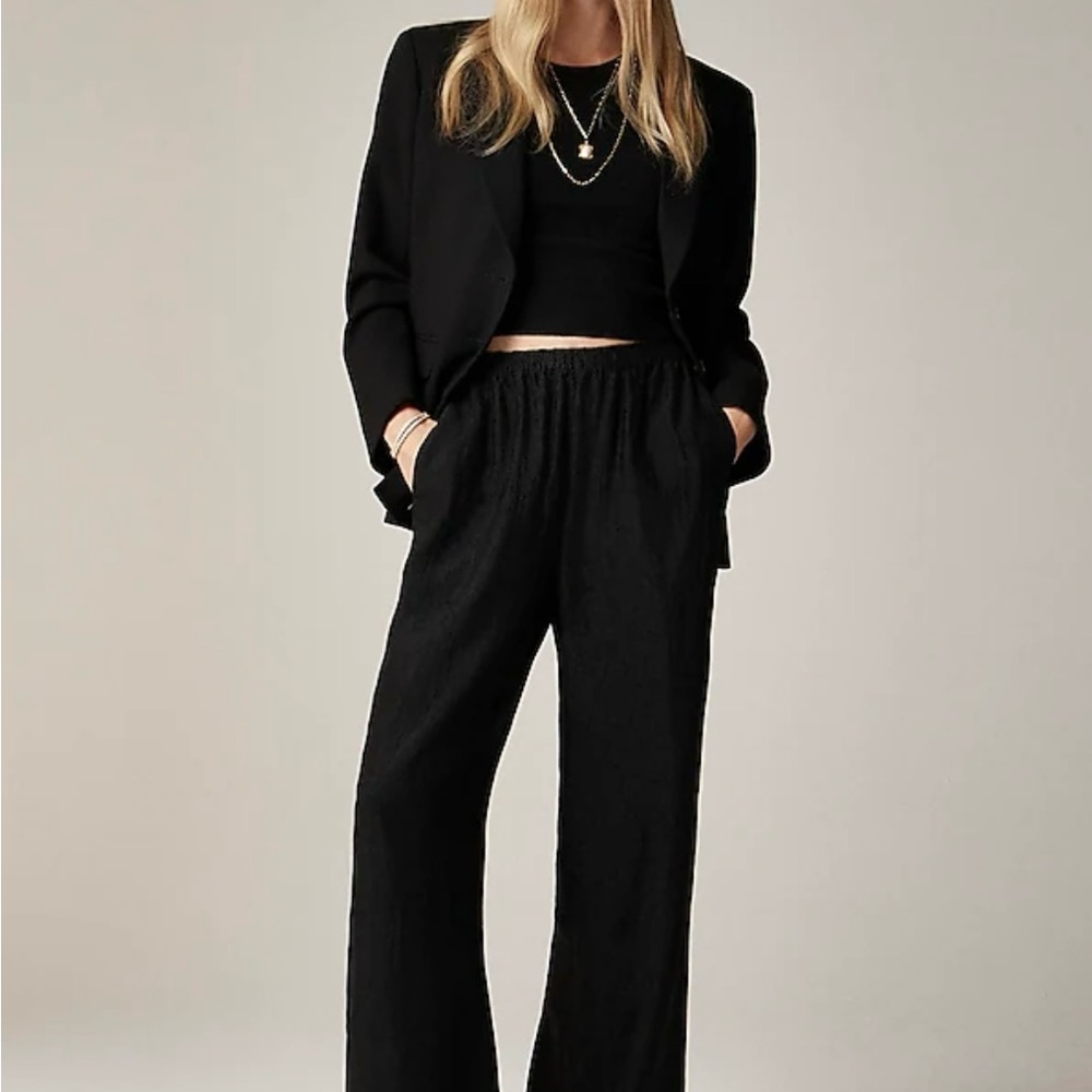 j crew Stratus pant in textured satin